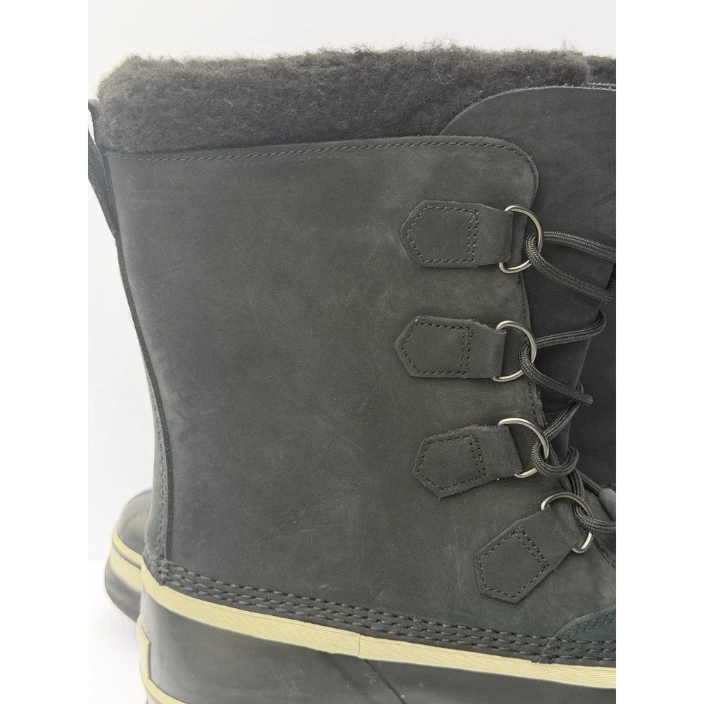 Sorel Caribou Waterproof Insulated Winter Boots Black Mens 11 1523773 NWOB
